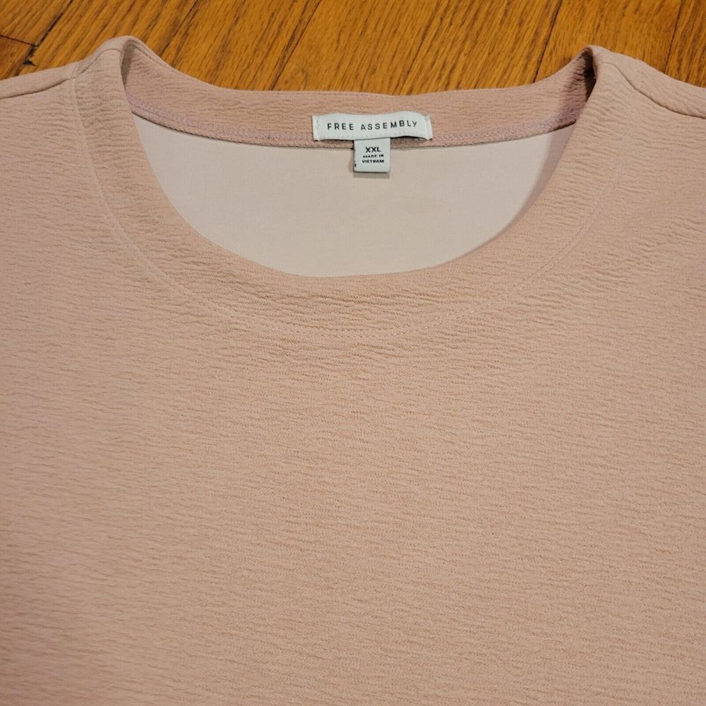 Free Assembly Womens‎ Dress 3/4 Sleeve Pink Size XXL Wedding Career Preppy - Picture 3 of 16